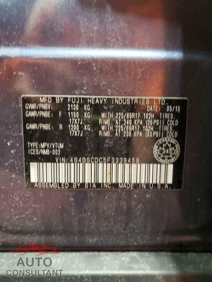SUBARU OUTBACK 2015 - 4S4BSCDC5F3339459