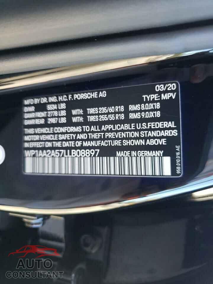 PORSCHE MACAN 2020 - WP1AA2A57LLB08897