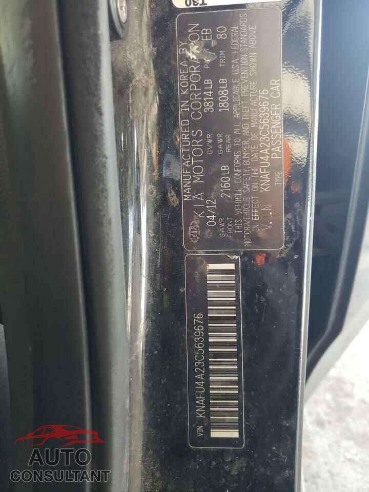 KIA FORTE 2012 - KNAFU4A23C5639676