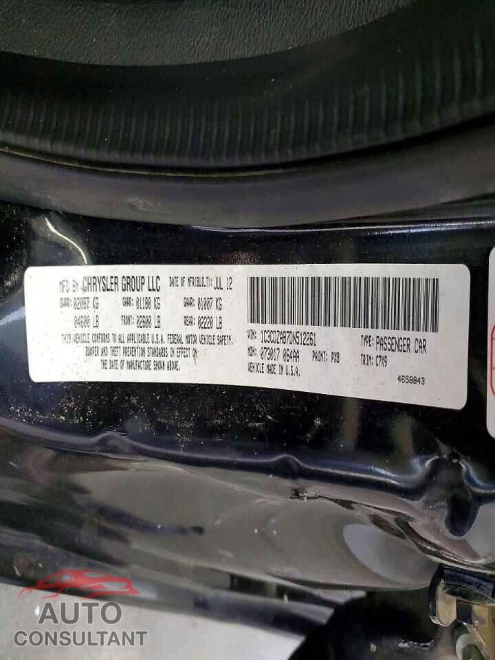 DODGE AVENGER 2013 - 1C3CDZAB7DN512261