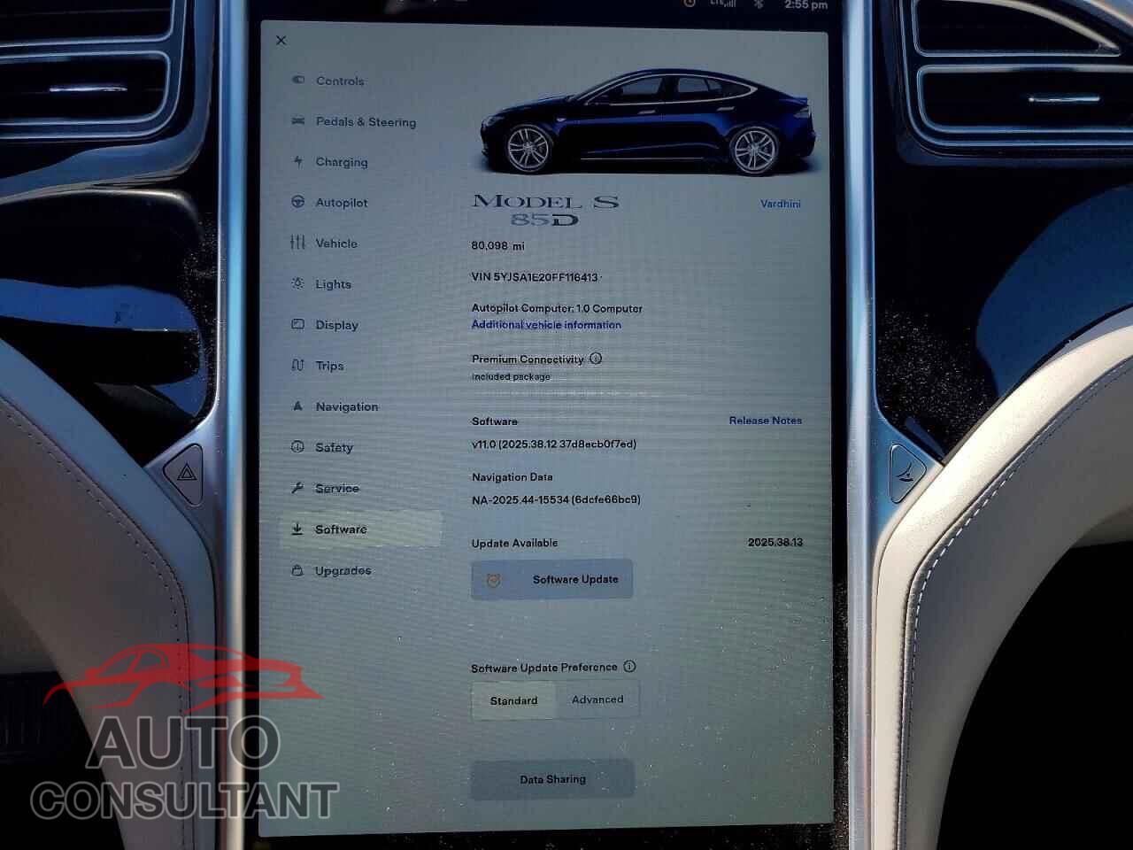 TESLA MODEL S 2015 - 5YJSA1E20FF116413