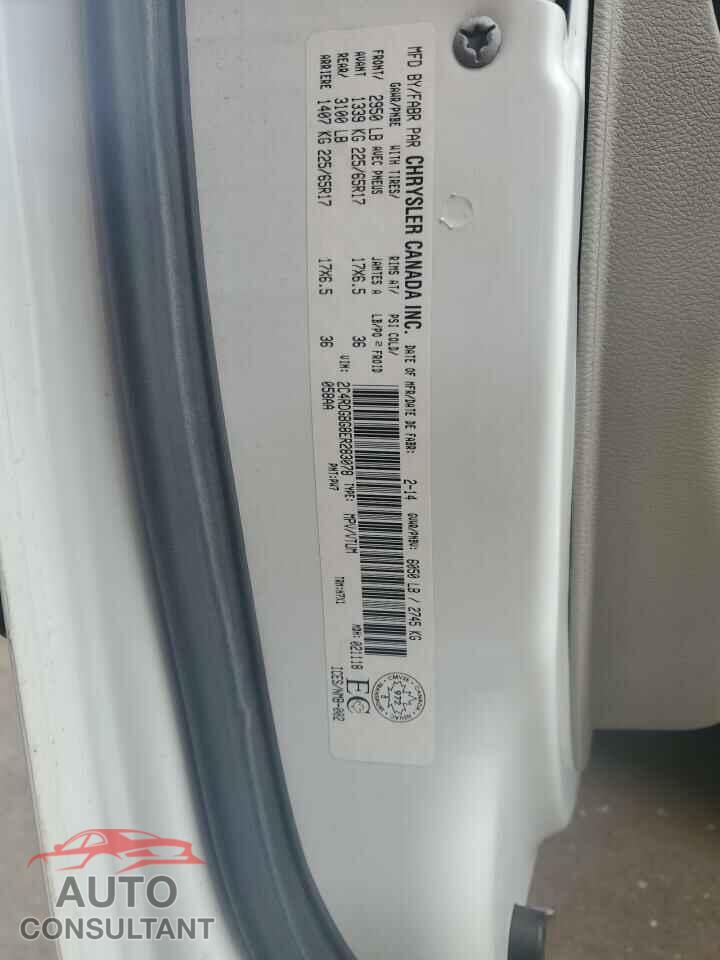 DODGE CARAVAN 2014 - 2C4RDGBG8ER283078