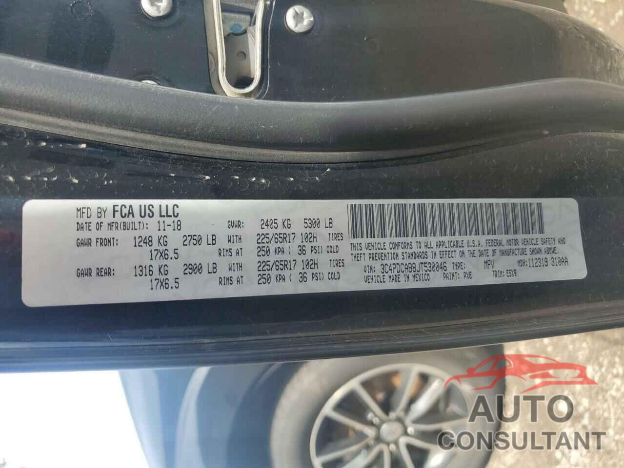 DODGE JOURNEY 2018 - 3C4PDCAB8JT530046