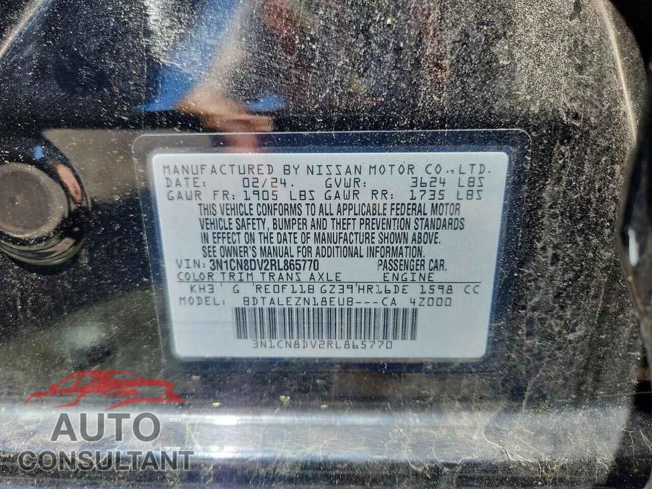 NISSAN VERSA 2024 - 3N1CN8DV2RL865770