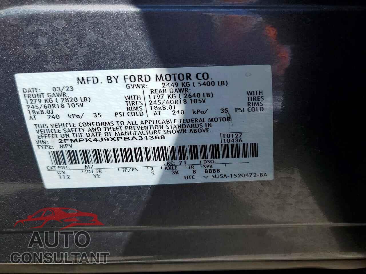 FORD EDGE 2023 - 2FMPK4J9XPBA31368