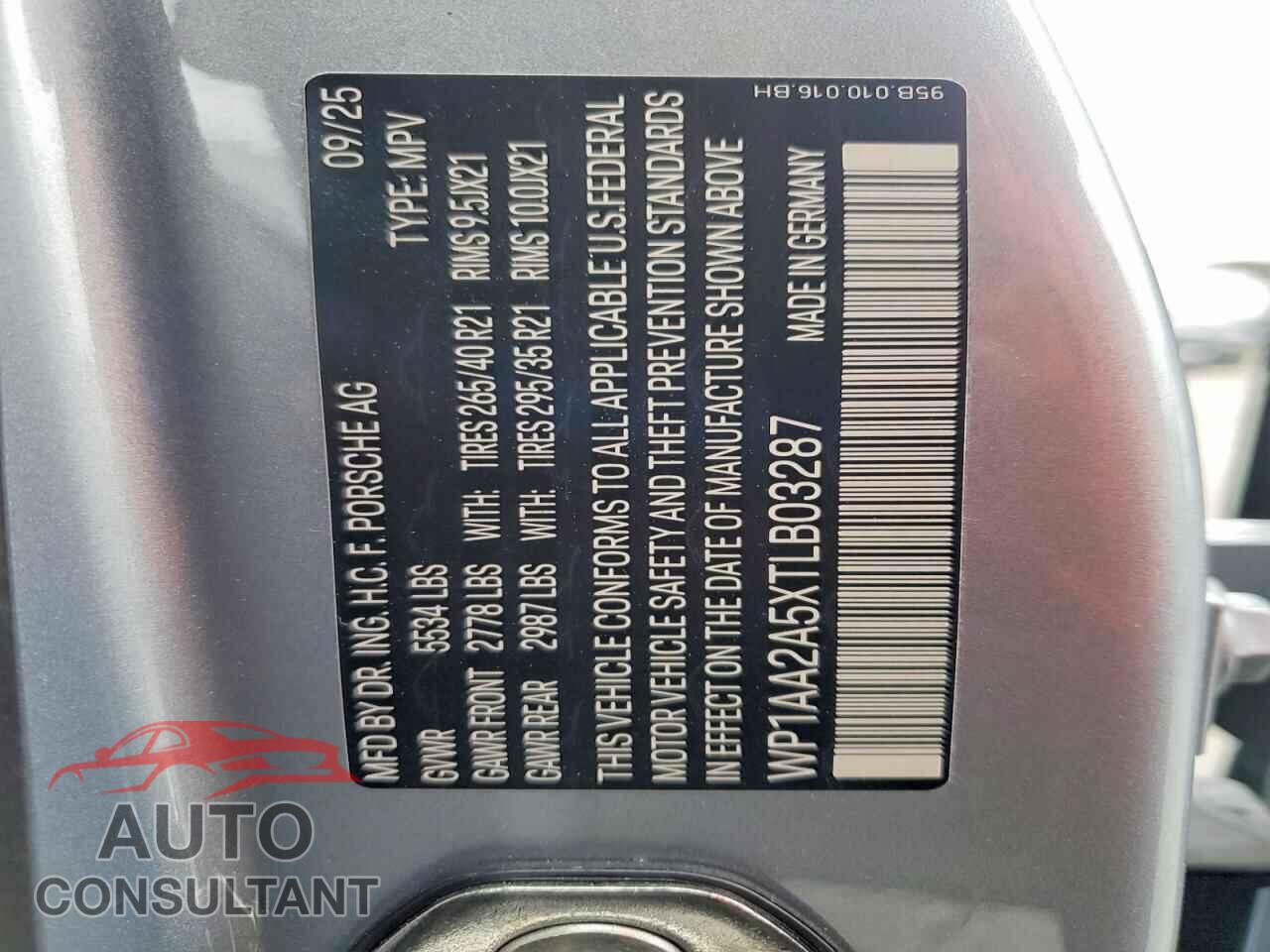 PORSCHE MACAN 2026 - WP1AA2A5XTLB03287