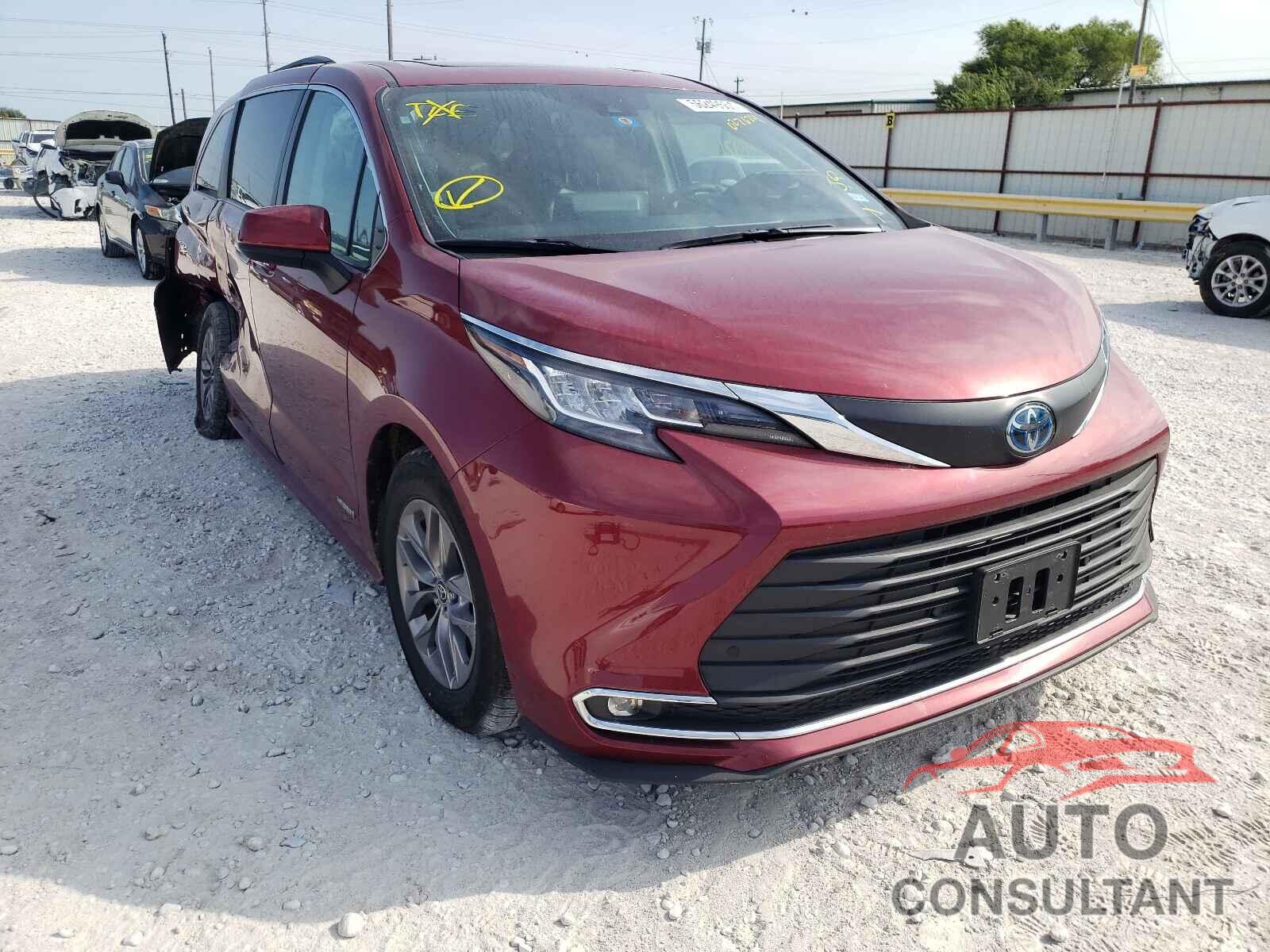 TOYOTA SIENNA 2021 - 5TDYRKEC3MS027624