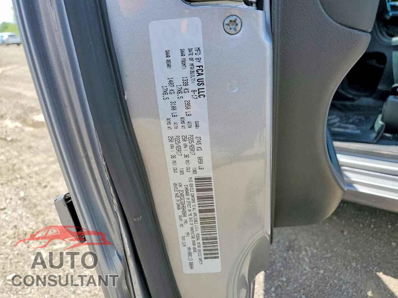 DODGE CARAVAN 2017 - 2C4RDGCG9HR848800