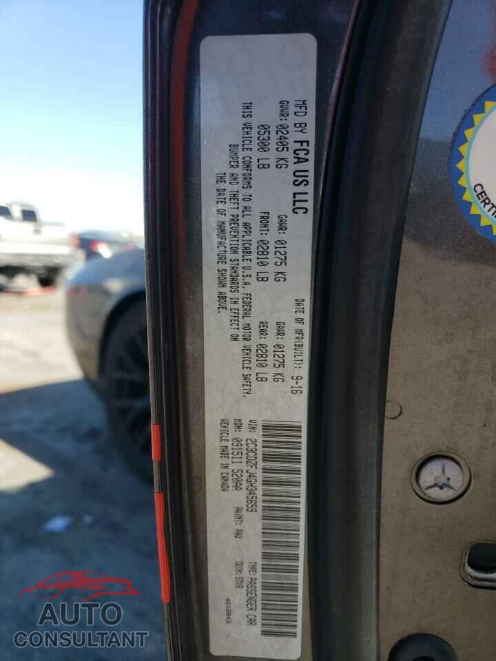 DODGE CHALLENGER 2016 - 2C3CDZFJ4GH345659