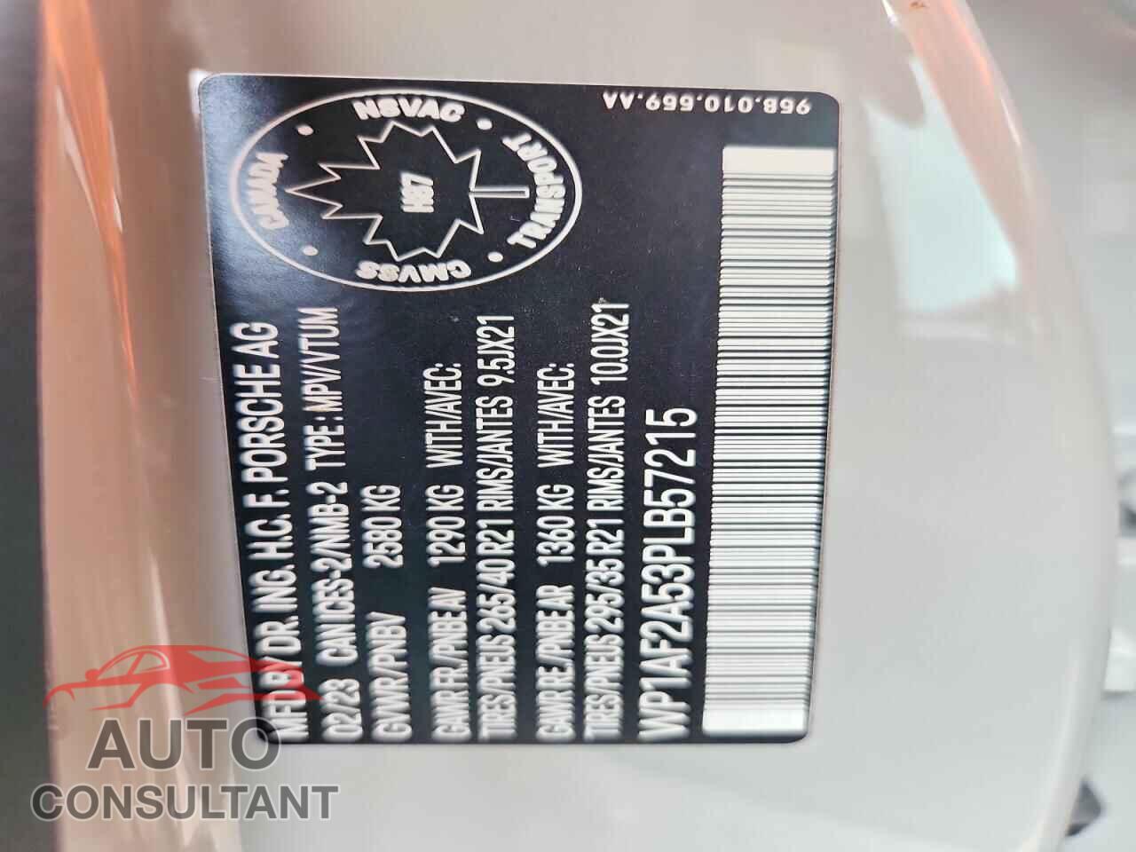 PORSCHE MACAN 2023 - WP1AF2A53PLB57215