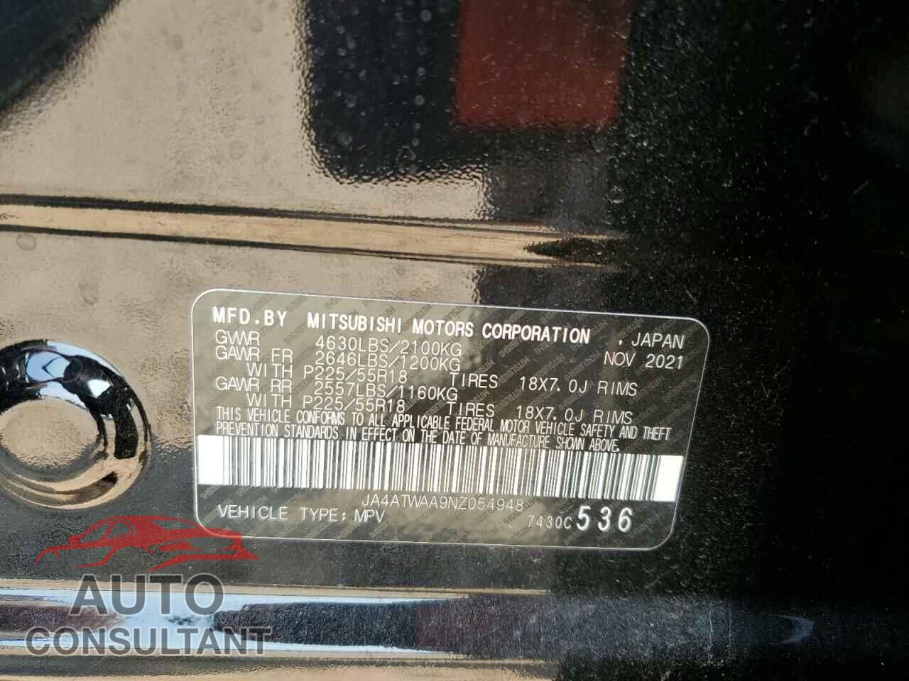 MITSUBISHI ECLIPSE 2022 - JA4ATWAA9NZ054948