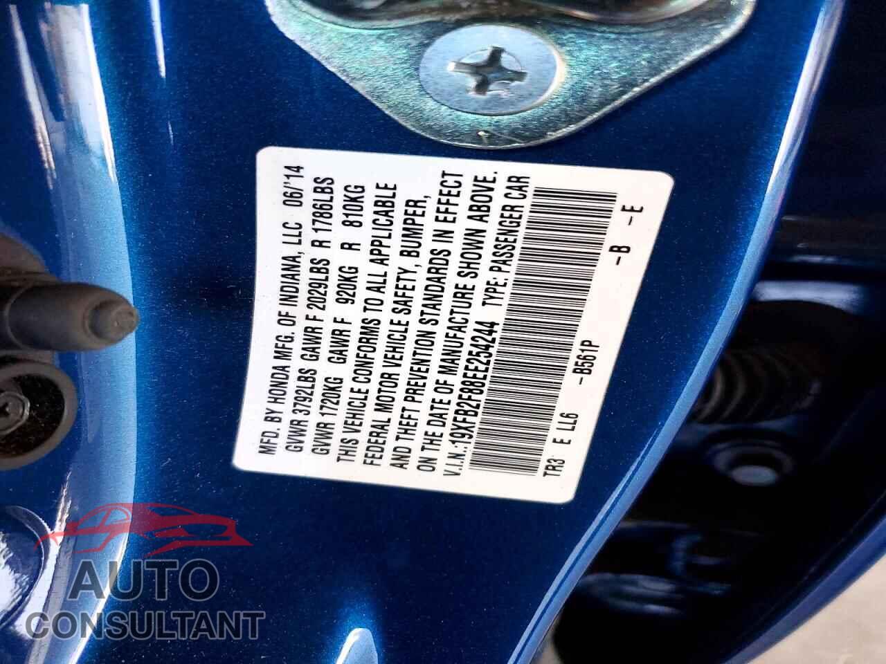 HONDA CIVIC 2014 - 19XFB2F88EE254244