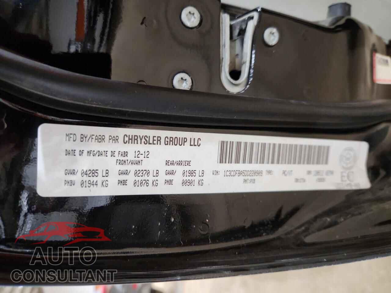 DODGE DART 2013 - 1C3CDFBA5DD220909