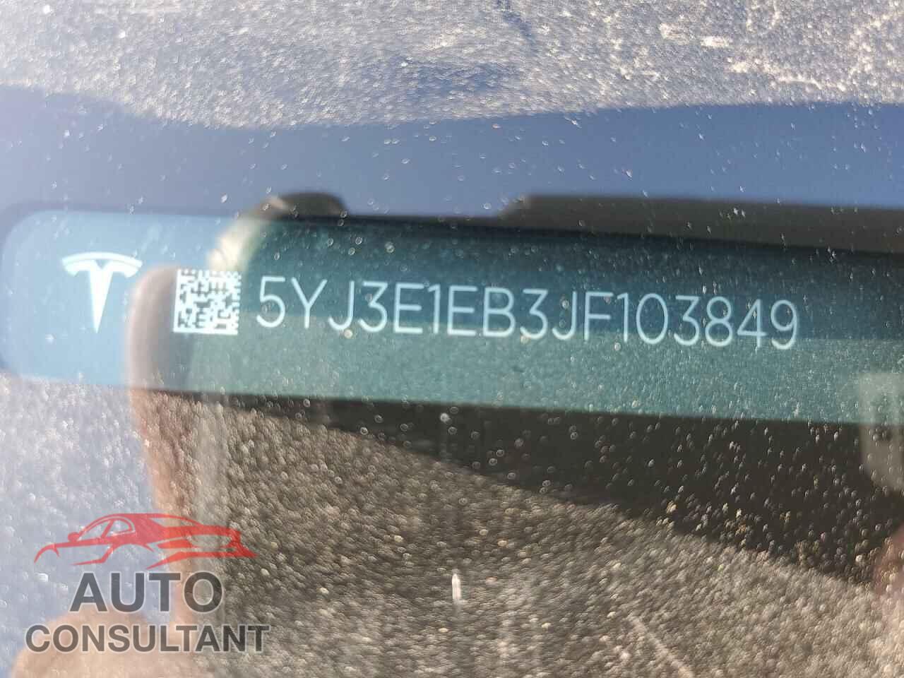 TESLA MODEL 3 2018 - 5YJ3E1EB3JF103849