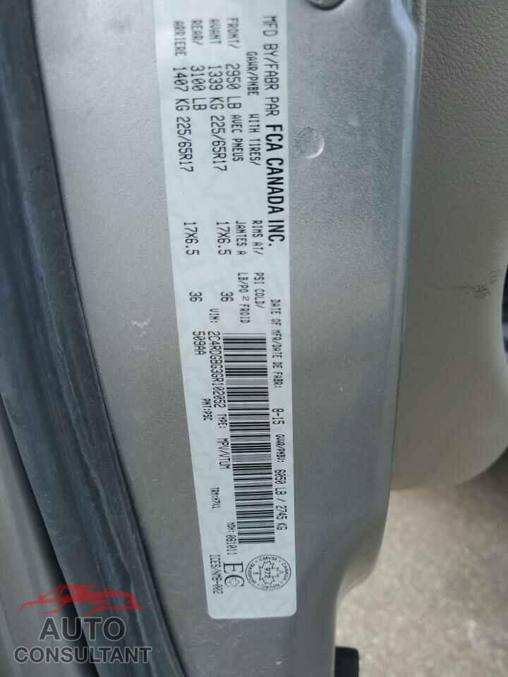 DODGE CARAVAN 2016 - 2C4RDGBG3GR102052