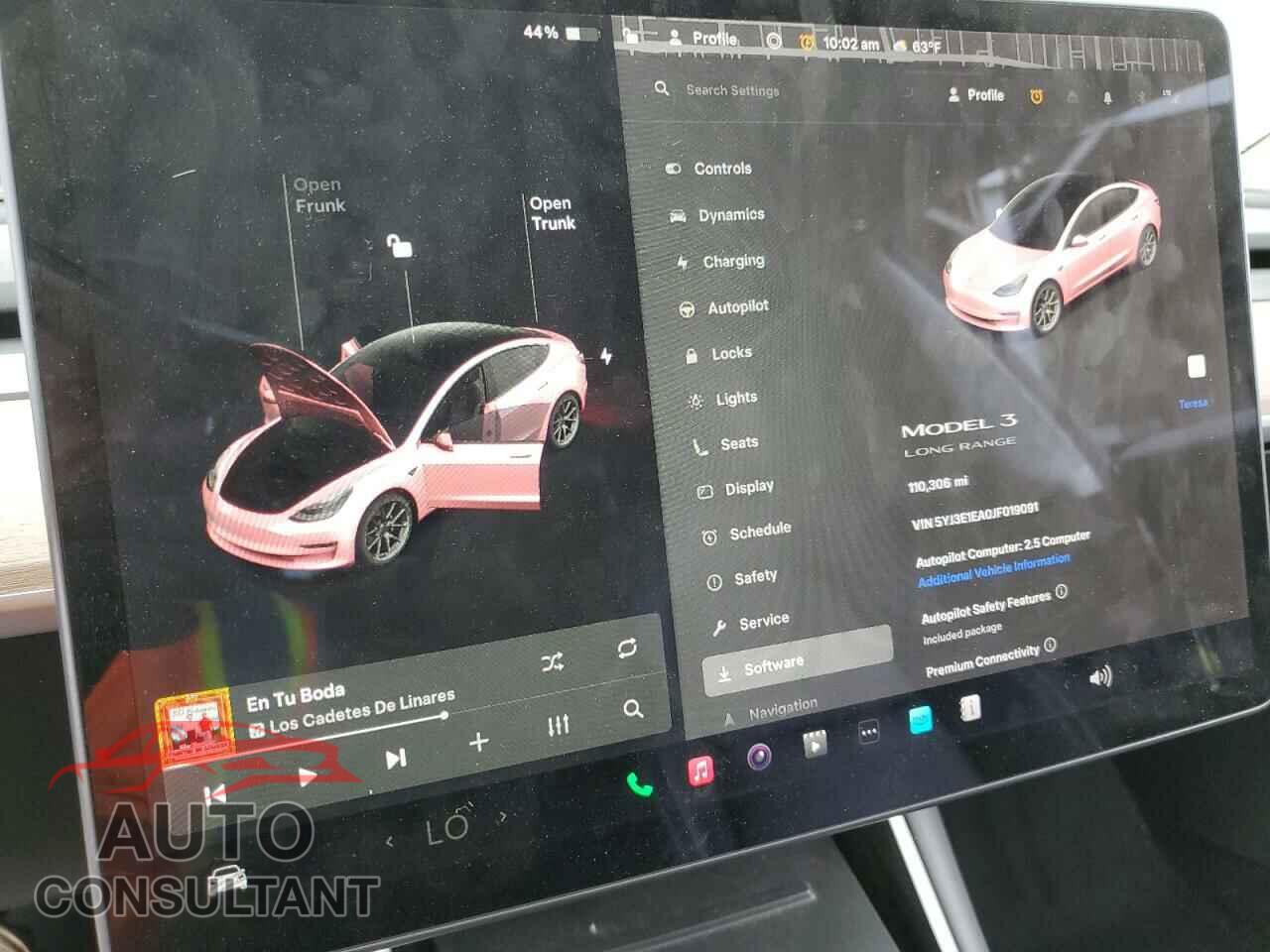 TESLA MODEL 3 2018 - 5YJ3E1EA0JF019091