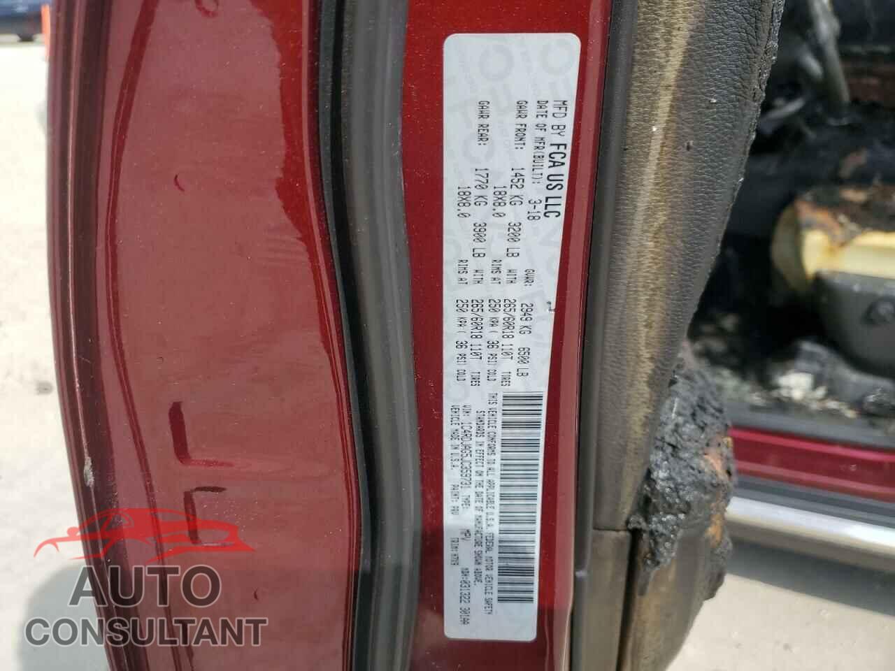 DODGE DURANGO 2018 - 1C4RDJAG5JC359731