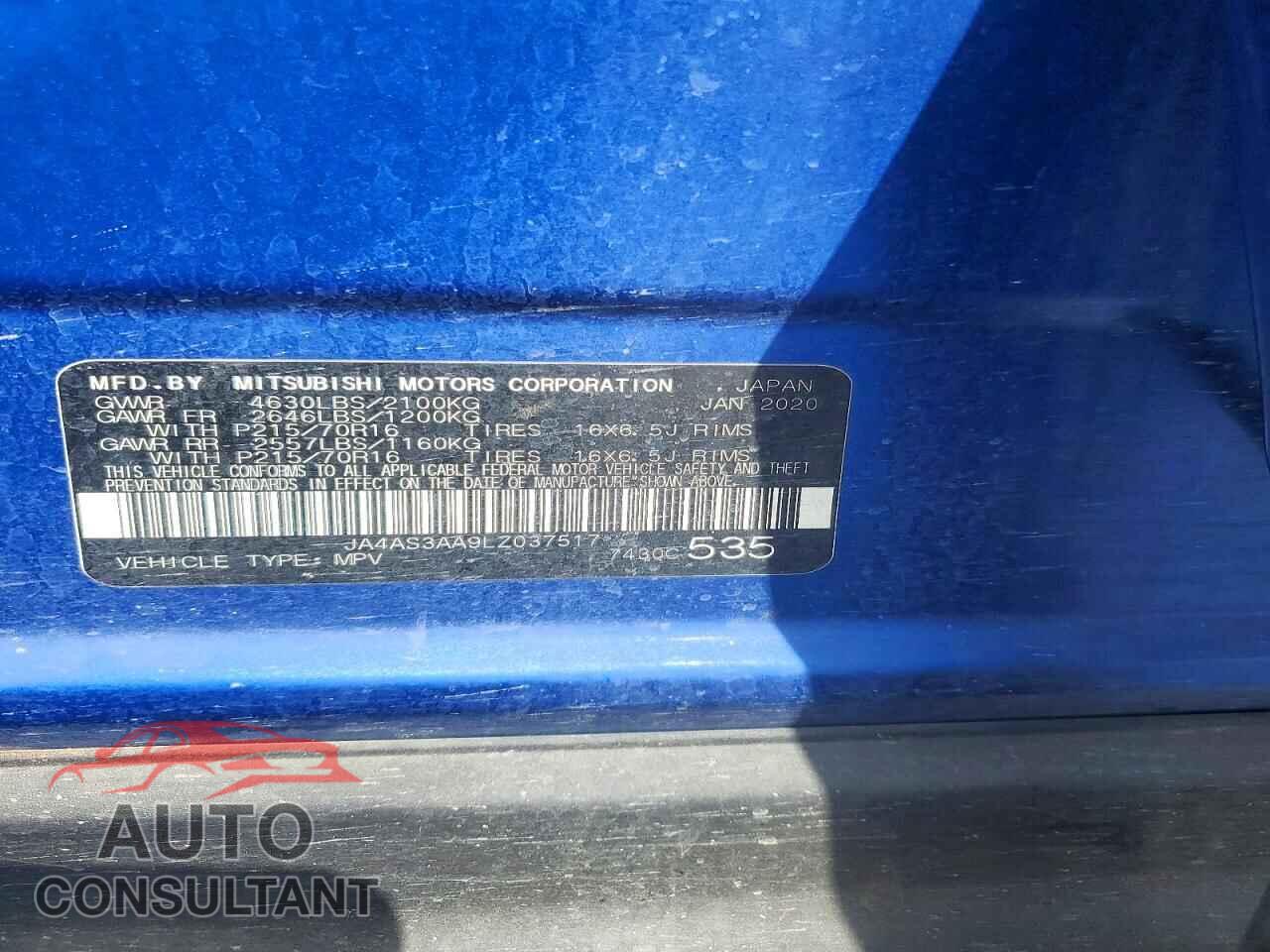 MITSUBISHI ECLIPSE 2020 - JA4AS3AA9LZ037517