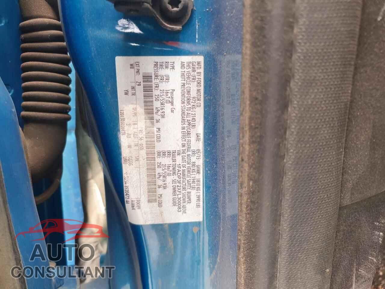 FORD FOCUS 2015 - 1FADP3F2XFL300083