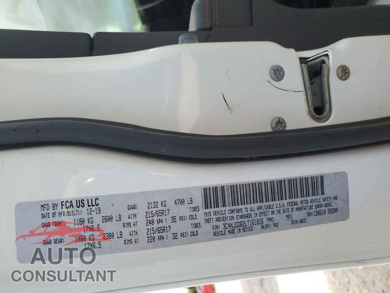 JEEP COMPASS 2020 - 3C4NJDDB2LT161916