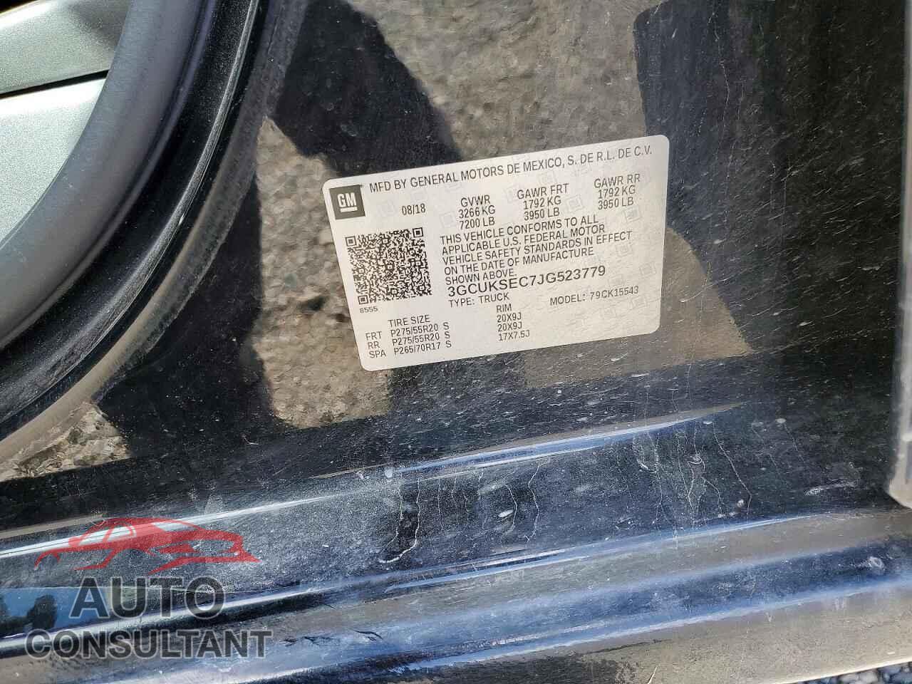 CHEVROLET SILVERADO 2018 - 3GCUKSEC7JG523779