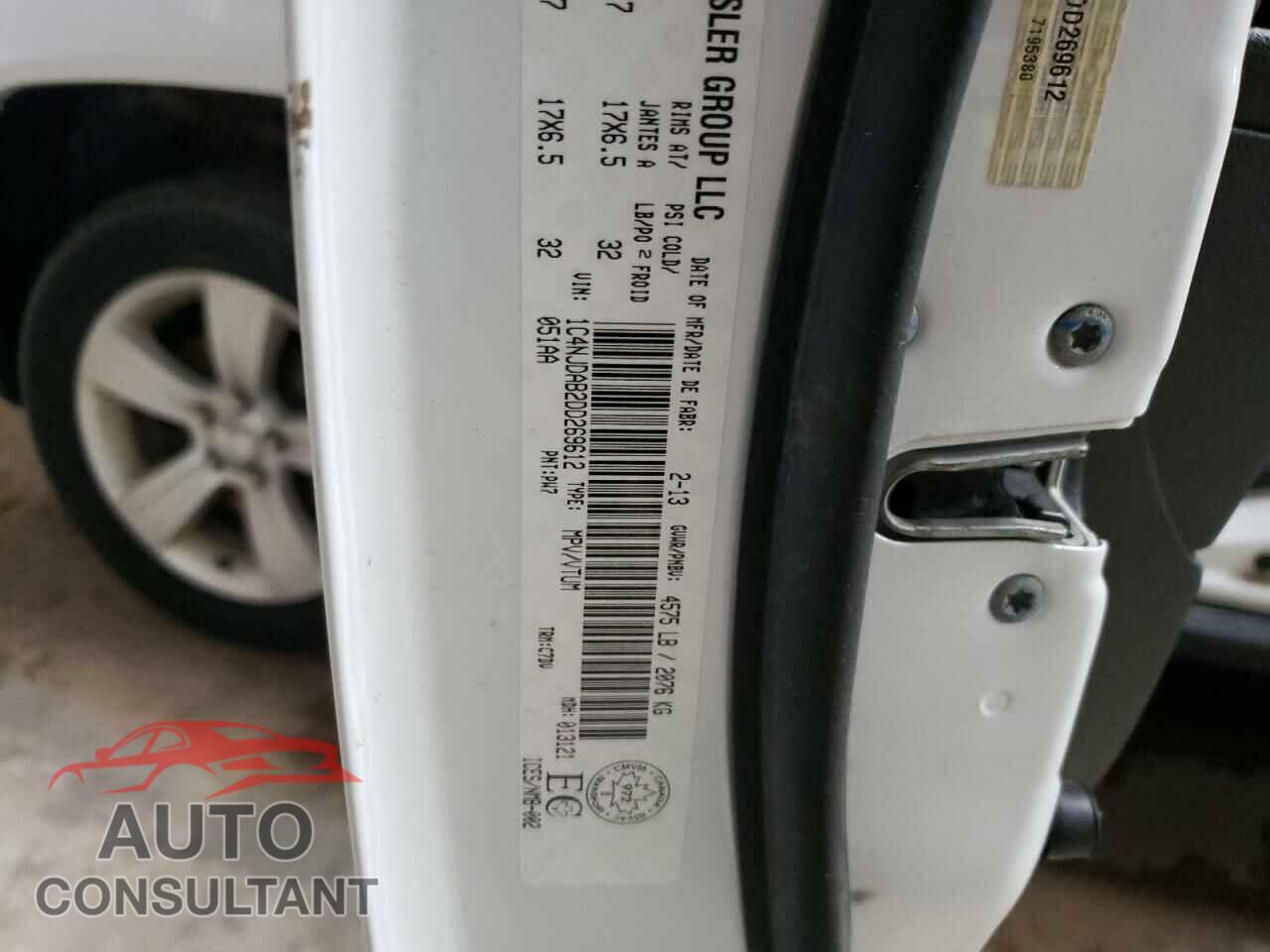 JEEP COMPASS 2013 - 1C4NJDAB2DD269612