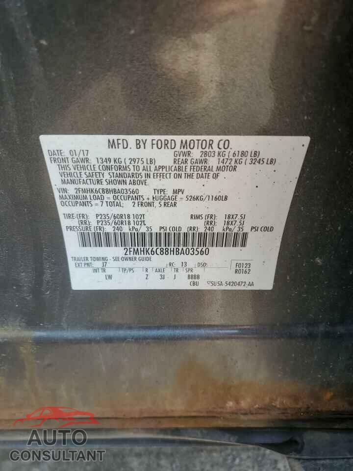 FORD FLEX 2017 - 2FMHK6C88HBA03560