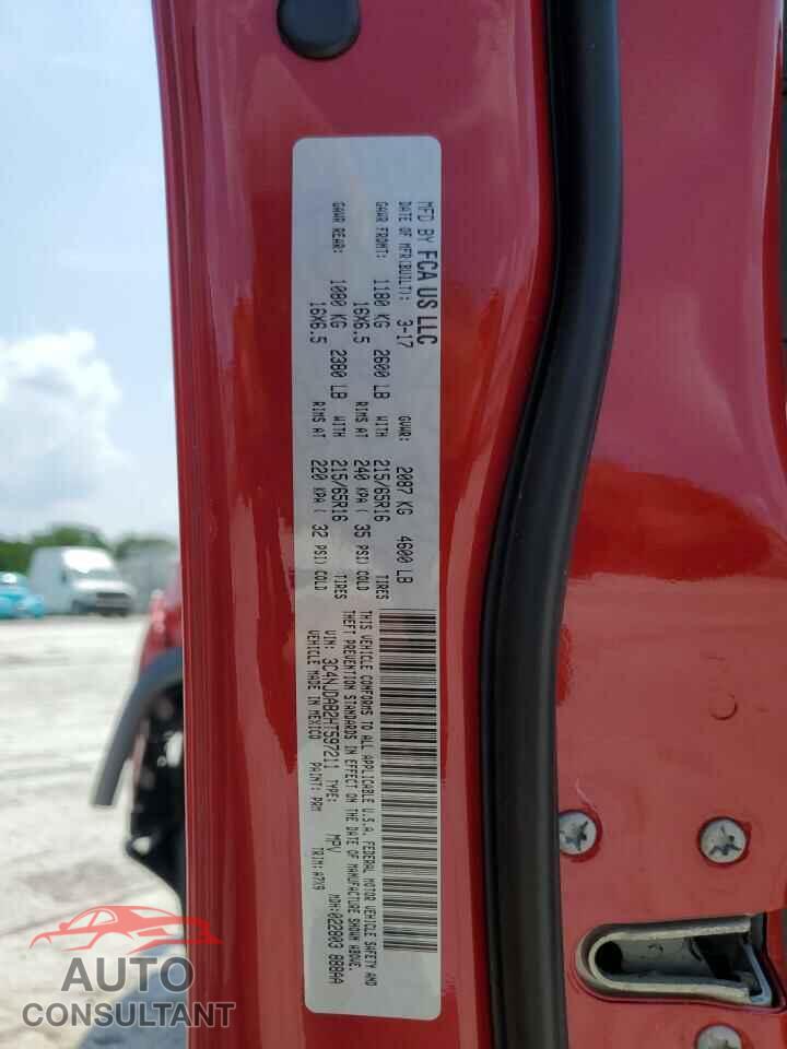 JEEP COMPASS 2017 - 3C4NJDAB2HT597211
