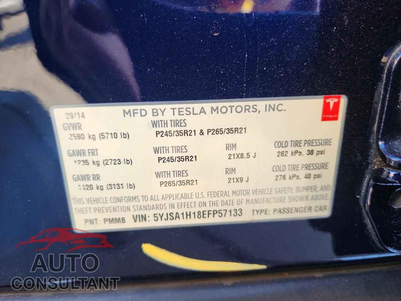 TESLA MODEL S 2014 - 5YJSA1H18EFP57133