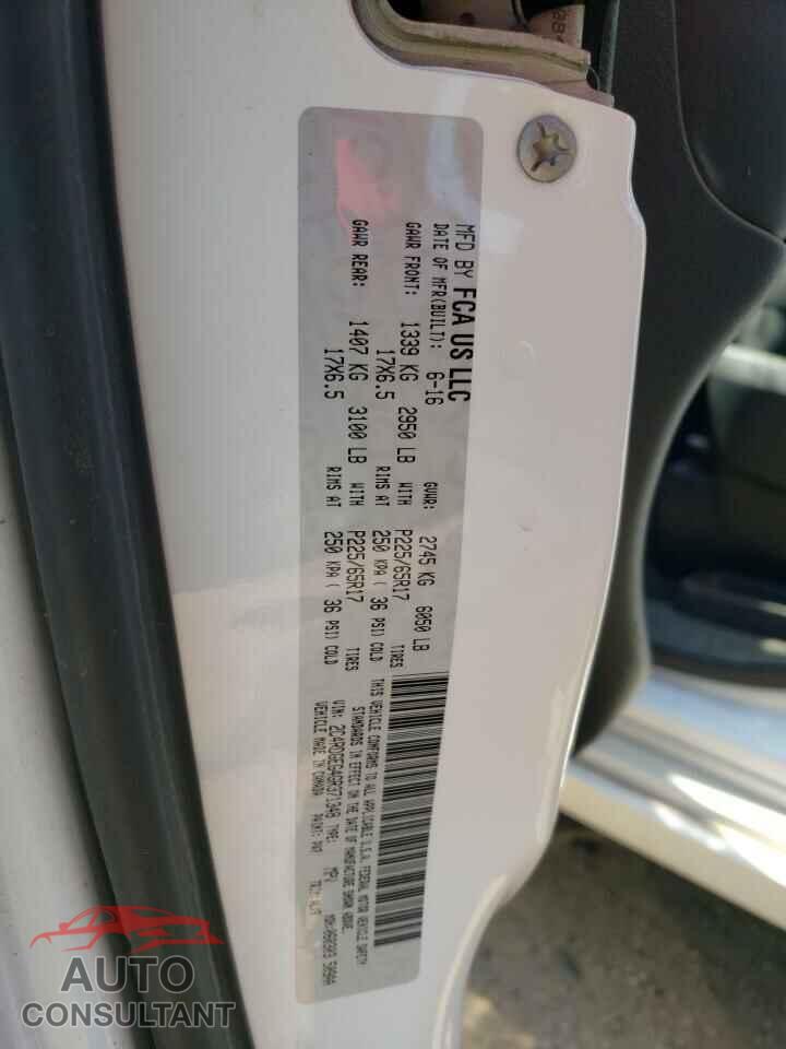 DODGE CARAVAN 2016 - 2C4RDGEG4GR371348