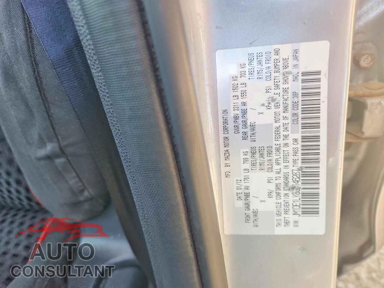 MAZDA 2 2012 - JM1DE1LY8C0146287