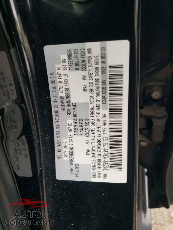 MAZDA 3 2018 - 3MZBN1M3XJM175193