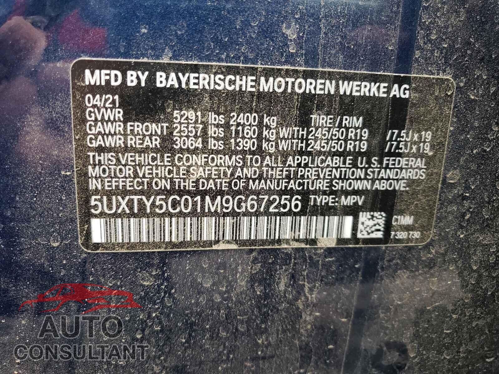 BMW X3 2021 - 5UXTY5C01M9G67256