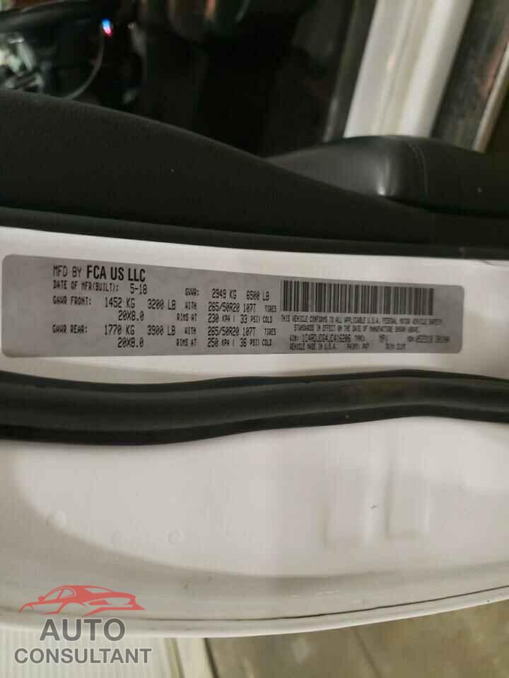 DODGE DURANGO 2018 - 1C4RDJDG4JC416206