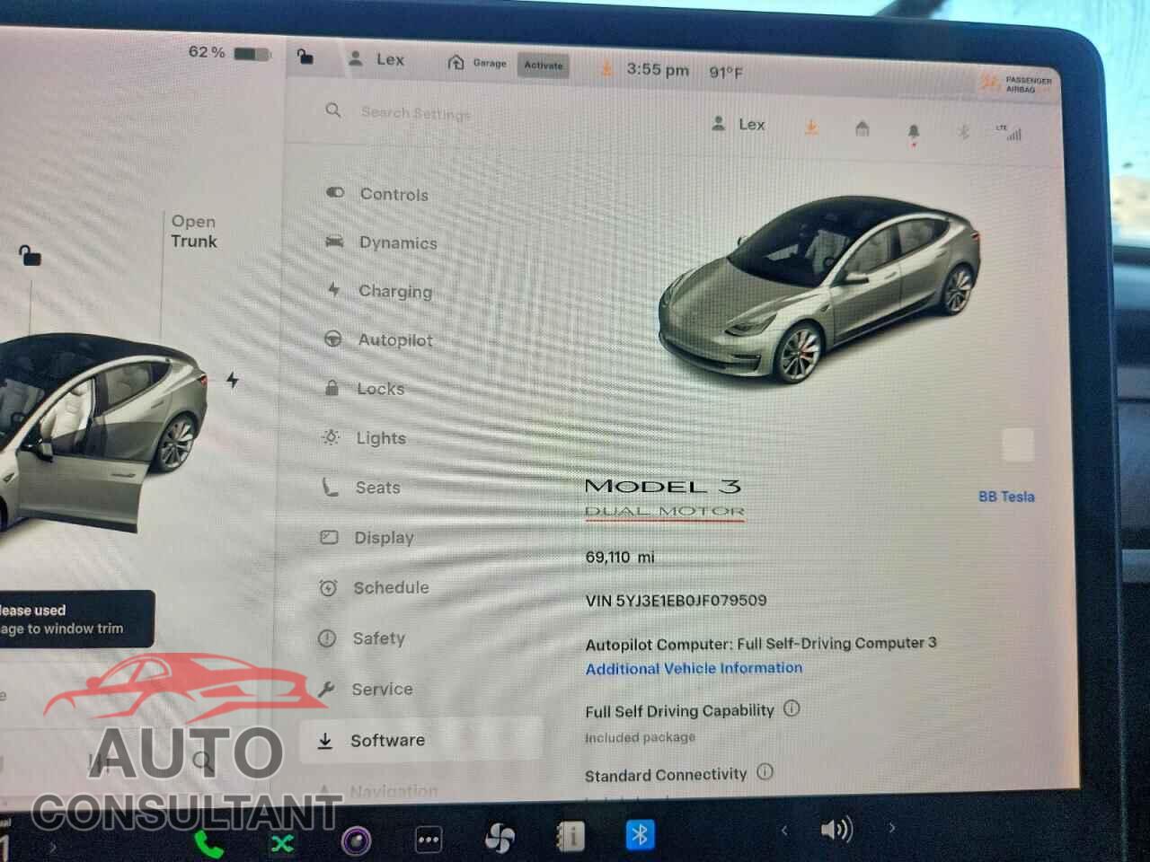 TESLA MODEL 3 2018 - 5YJ3E1EB0JF079509