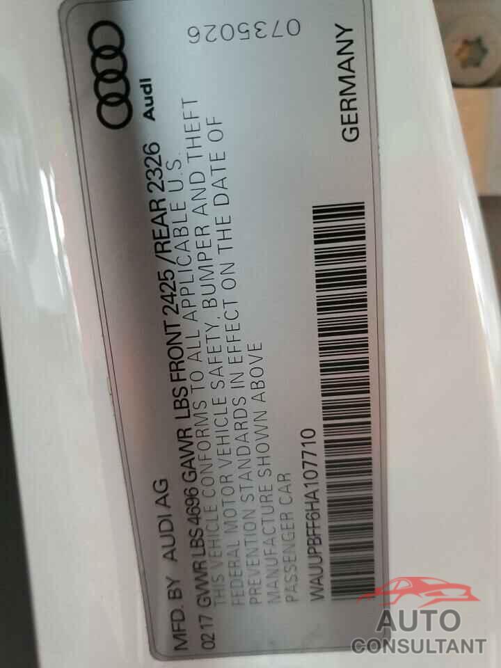AUDI A3 2017 - WAUUPBFF6HA107710