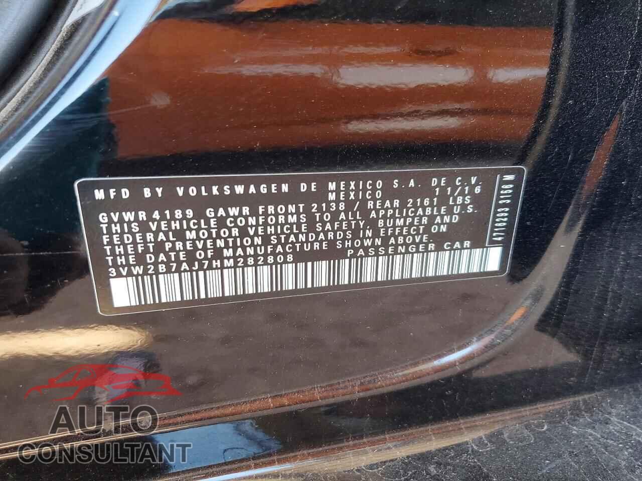 VOLKSWAGEN JETTA 2017 - 3VW2B7AJ7HM282808