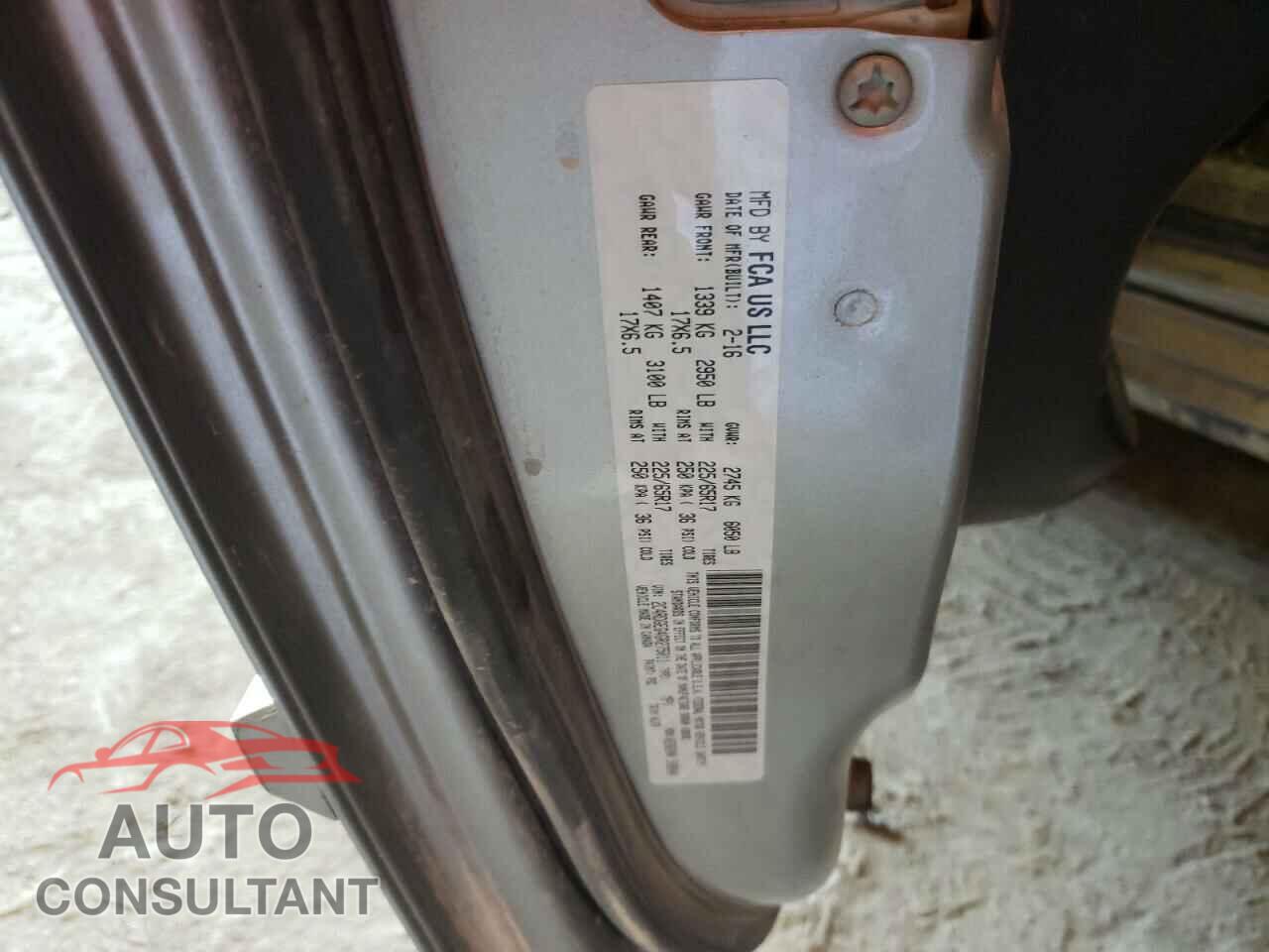 DODGE CARAVAN 2016 - 2C4RDGEG4GR275011