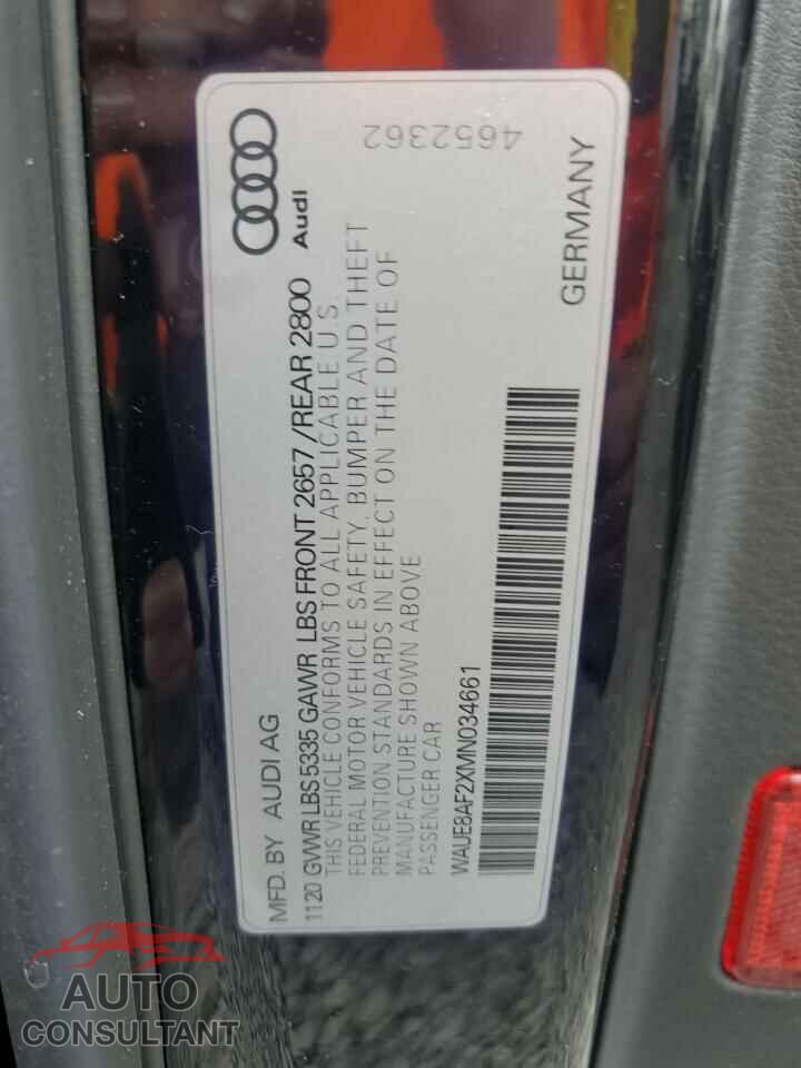 AUDI A6 2021 - WAUE8AF2XMN034661