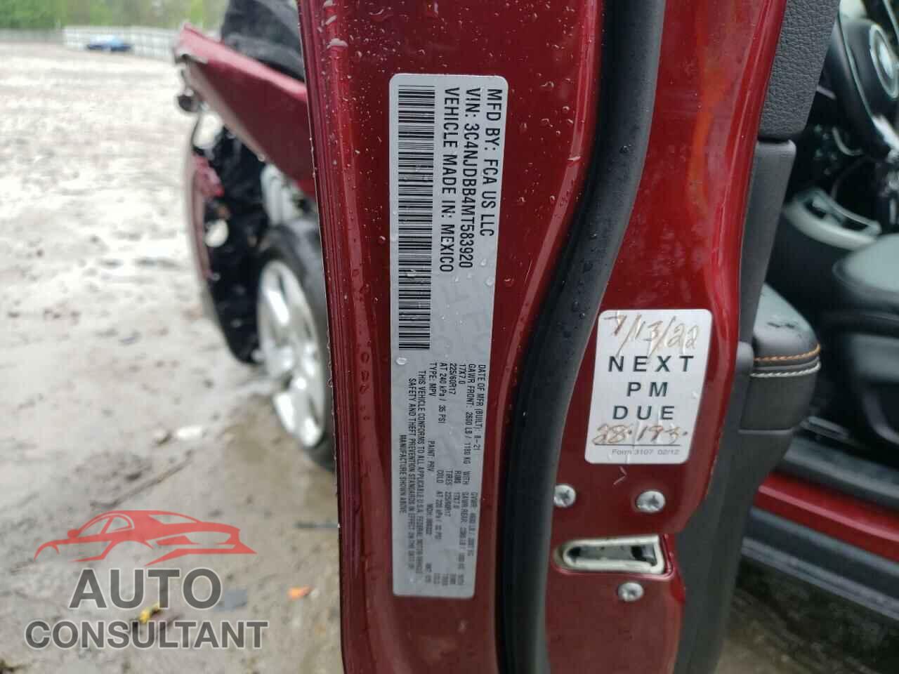 JEEP COMPASS 2021 - 3C4NJDBB4MT583920
