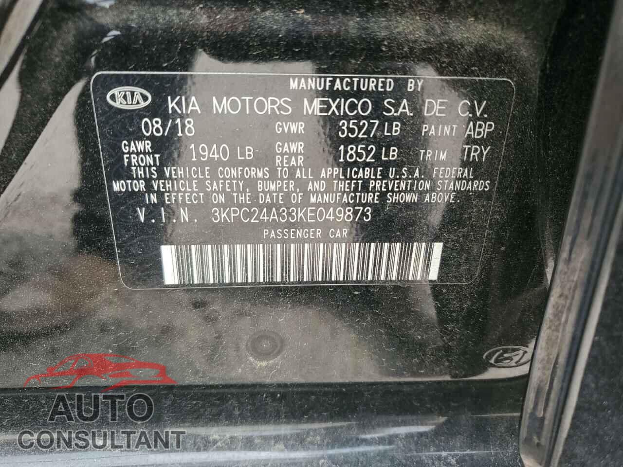 HYUNDAI ACCENT 2019 - 3KPC24A33KE049873