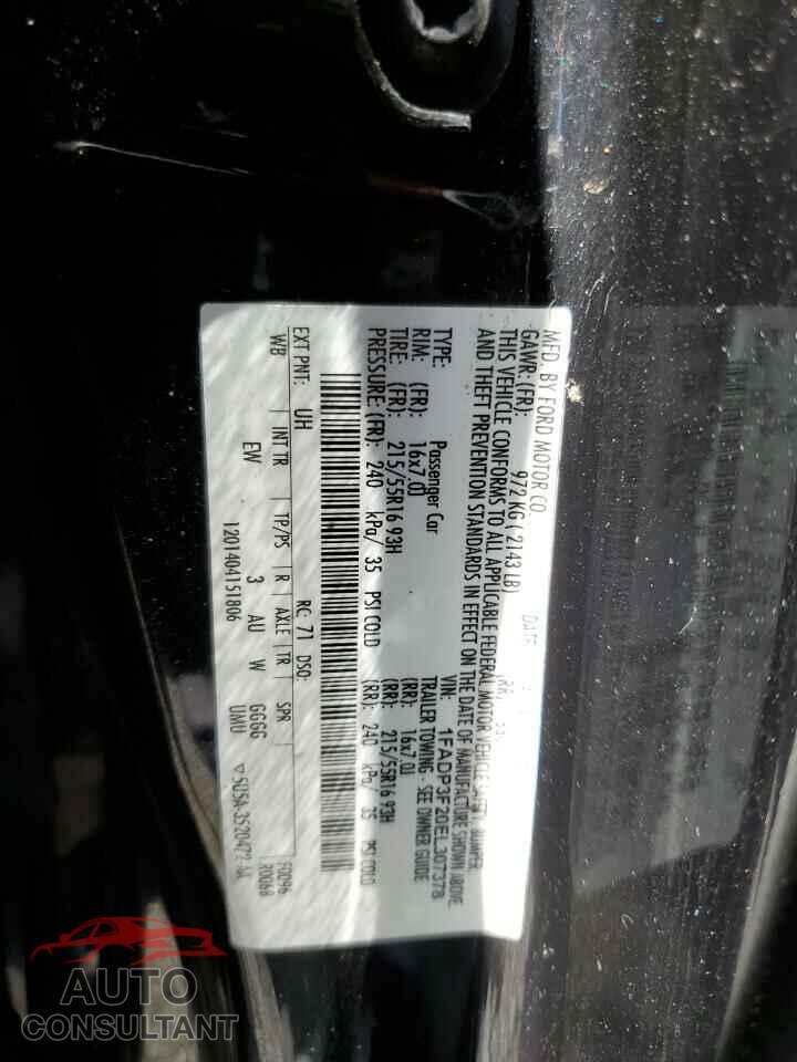 FORD FOCUS 2014 - 1FADP3F20EL307378