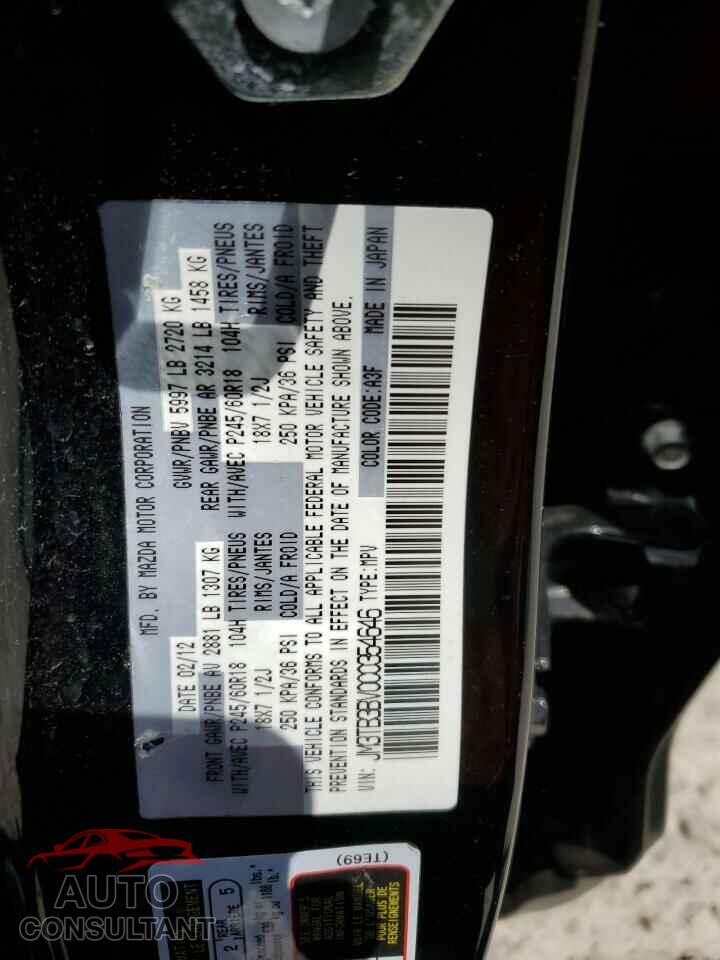 MAZDA CX-9 2012 - JM3TB3BV0C0354646