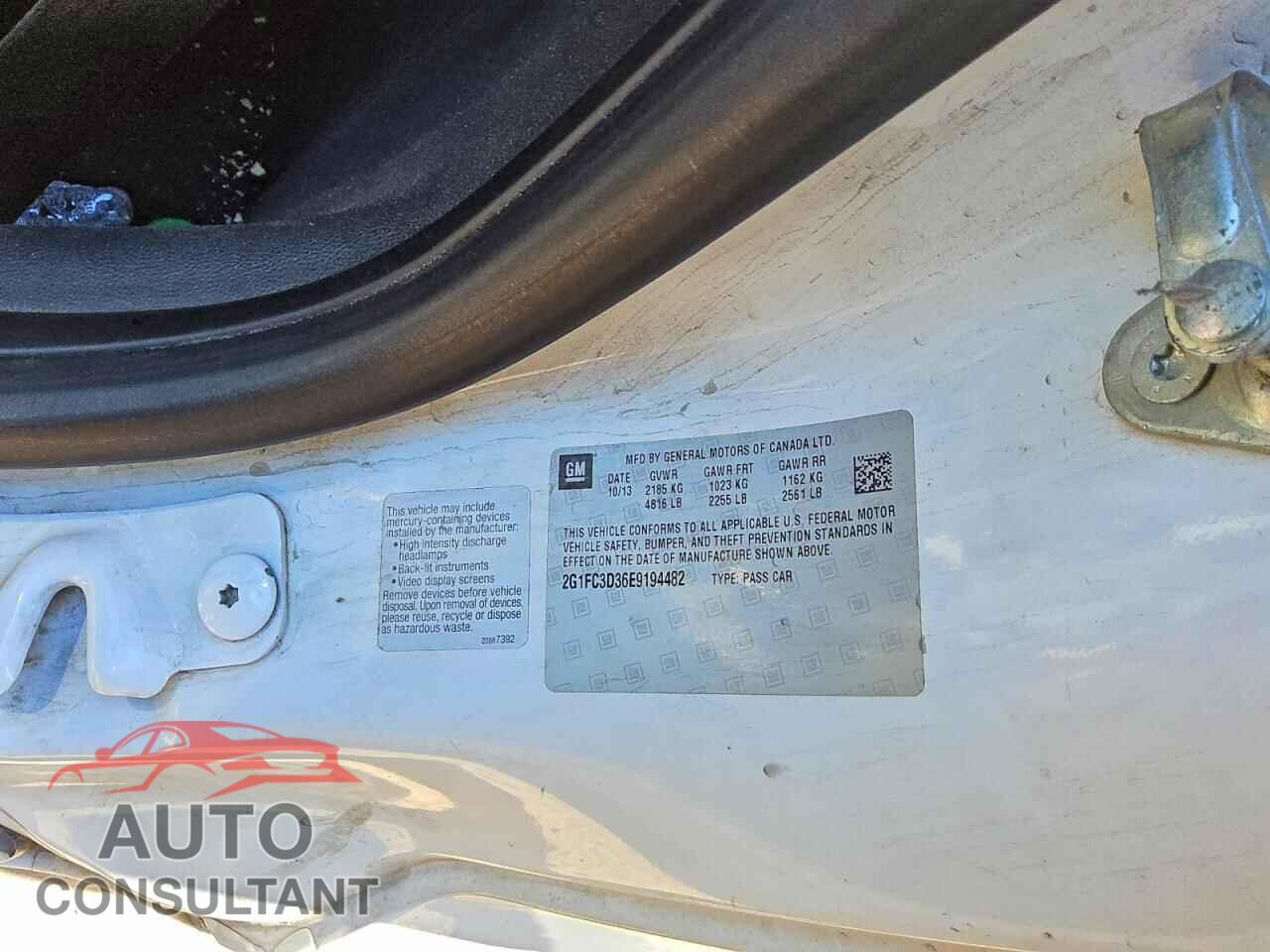 CHEVROLET CAMARO 2014 - 2G1FC3D36E9194482