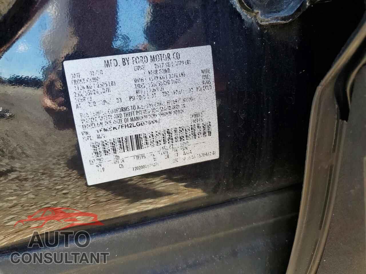 FORD EXPLORER 2020 - 1FMSK7FH2LGB75687