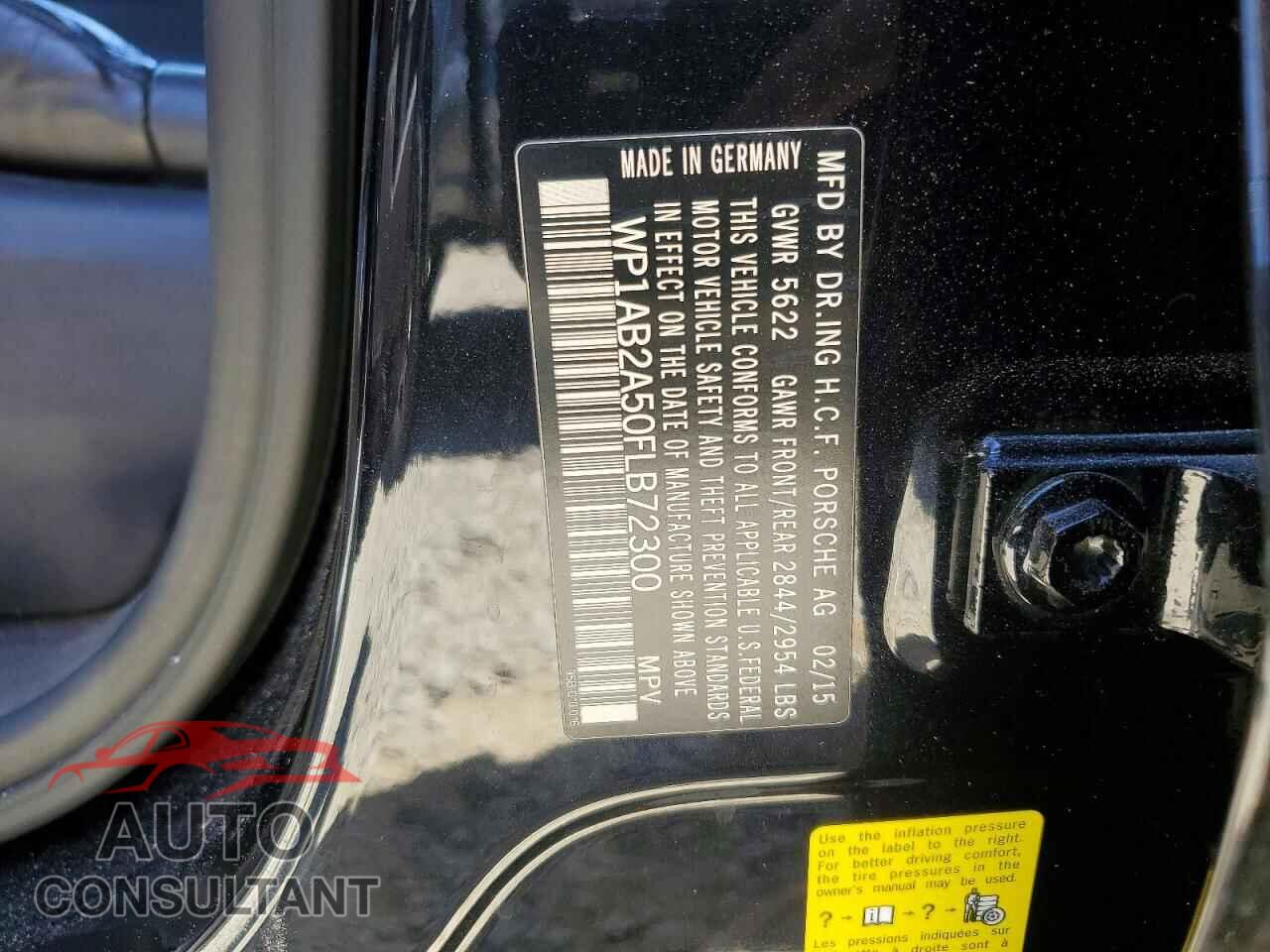 PORSCHE MACAN 2015 - WP1AB2A50FLB72300