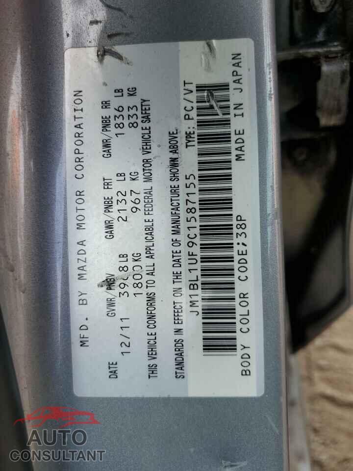 MAZDA 3 2012 - JM1BL1UF9C1587155
