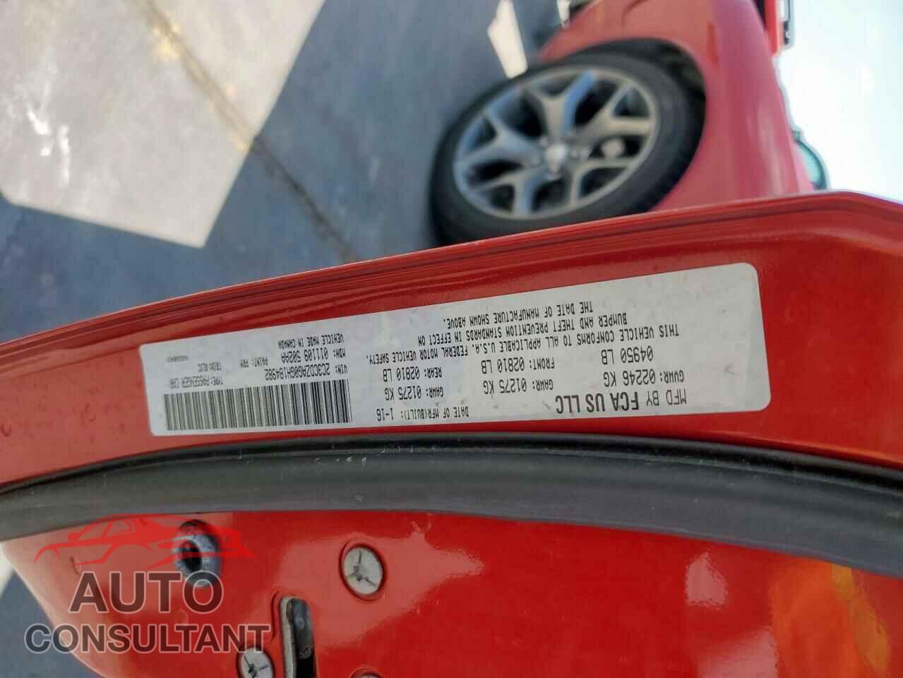 DODGE CHALLENGER 2016 - 2C3CDZAG0GH184982