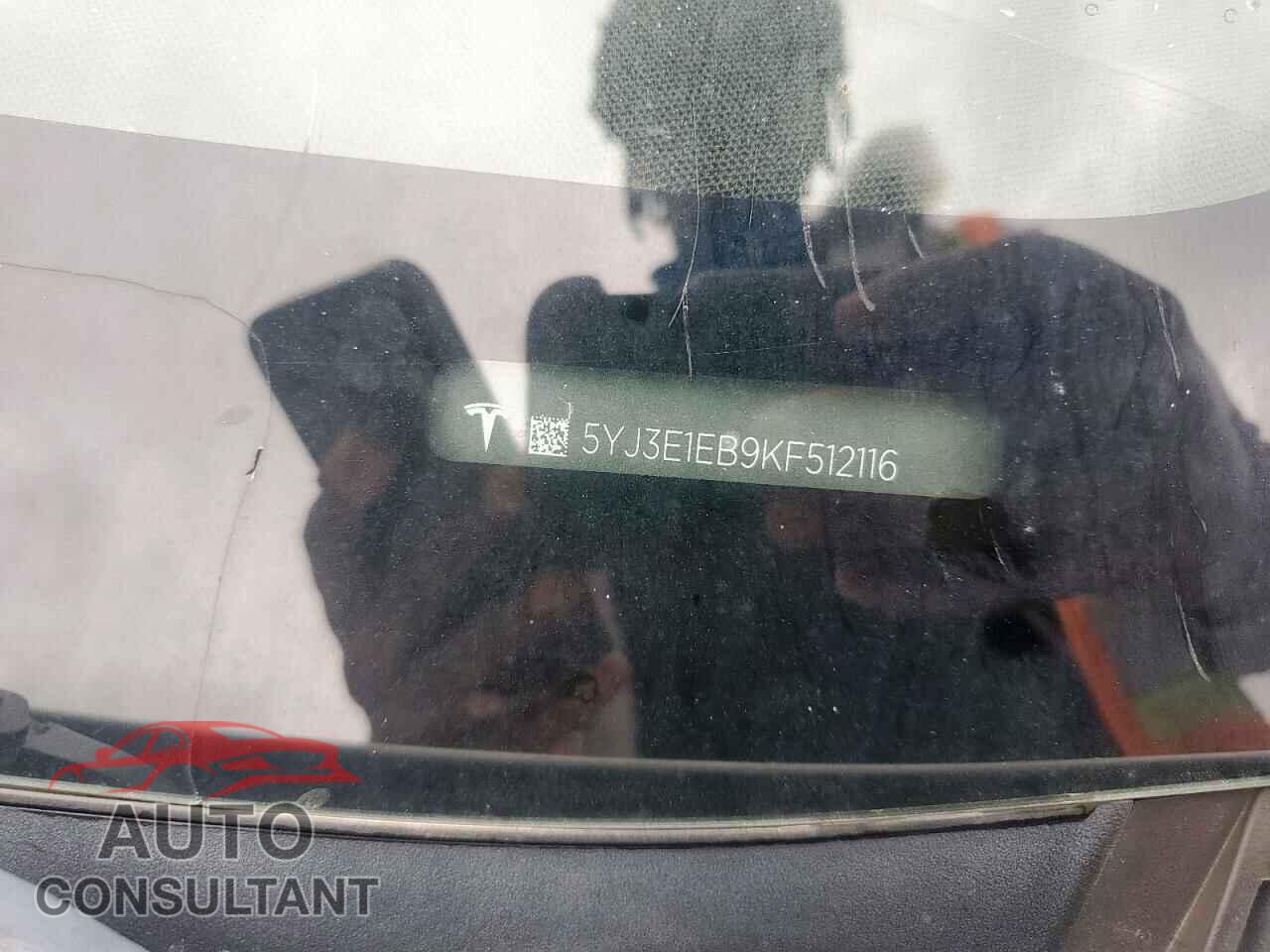 TESLA MODEL 3 2019 - 5YJ3E1EB9KF512116