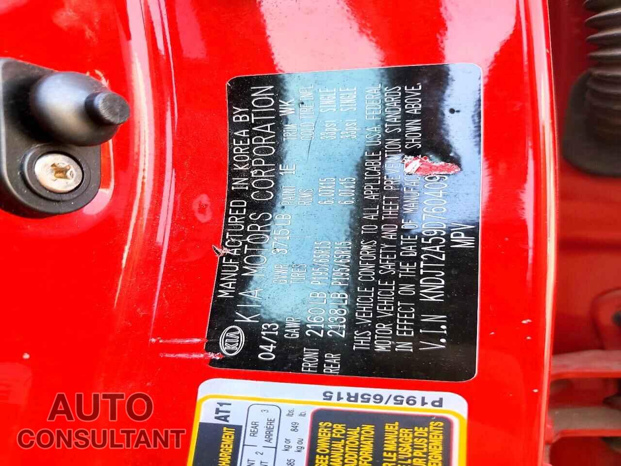 KIA SOUL 2013 - KNDJT2A59D7604094